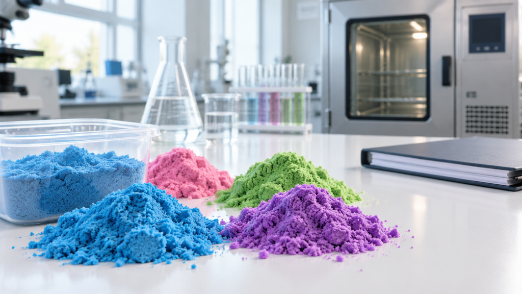Magic sand being tested in a lab for toy safety compliance